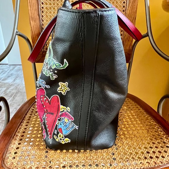 Limited Edition & Rare Brighton Leather Love Scribble Purse with Dust Bag - Picture 7 of 16